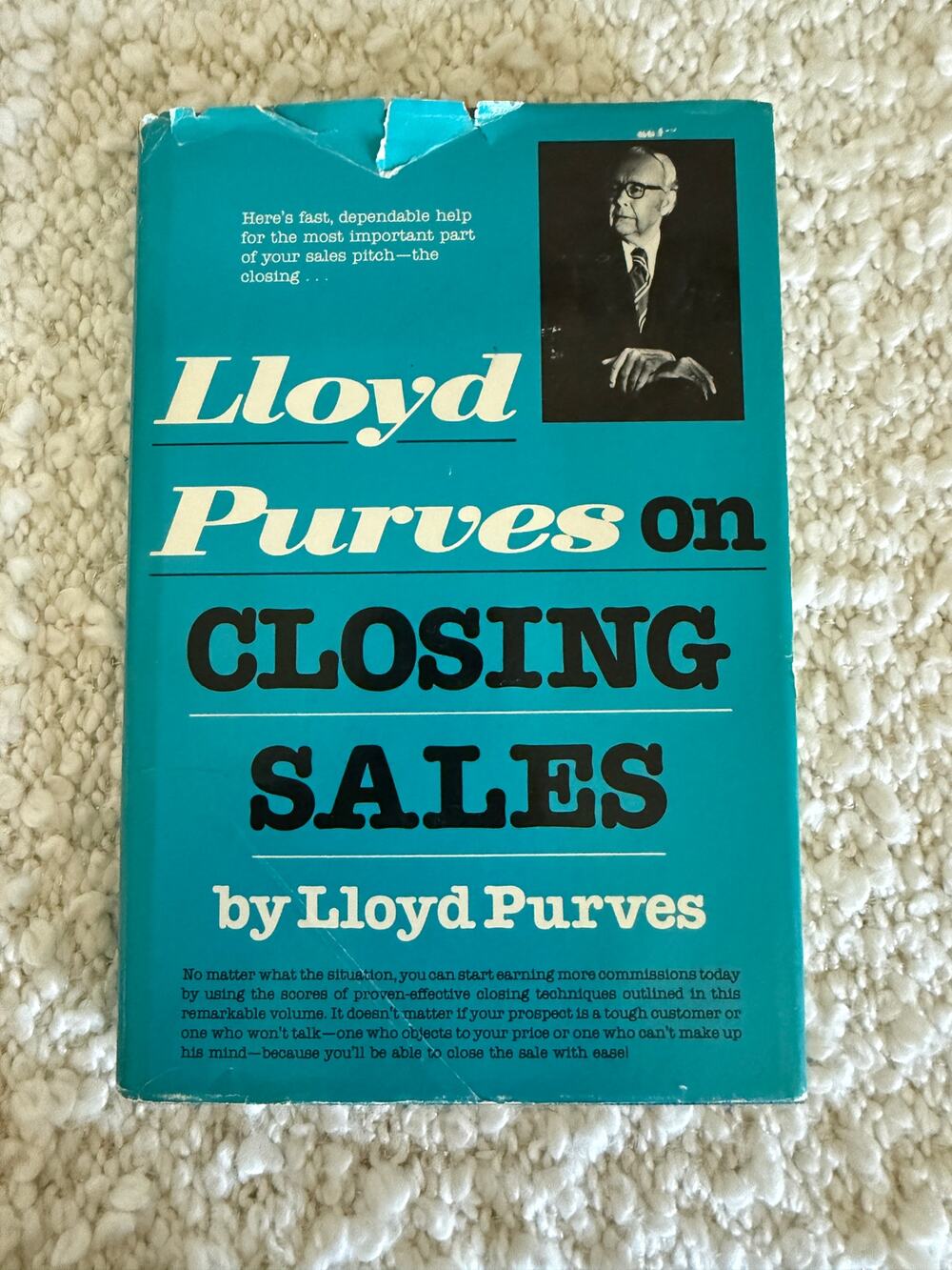 Lloyd Purves on Closing Sales Book